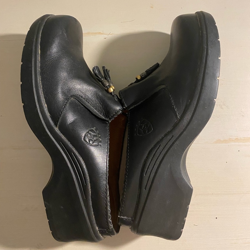 Ariat Mendocino Western Tassel Black Leather Clog